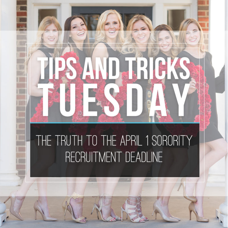 Tips & Tricks Tuesday  |  The Truth to the April 1 Recruitment Deadline
